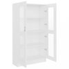 Könyvespolcok, állópolcok, vidaXL fehér szerelt fa vitrinszekrény 82,5 x 30,5 x 150 cm