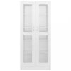 Könyvespolcok, állópolcok, vidaXL magasfényű fehér szerelt fa vitrinszekrény 82,5x30,5x185,5