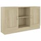 Büfé- és tálalóasztalok, vidaXL sonoma-tölgy színű szerelt fa tálalószekrény 120 x 30,5 x
