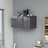 Fali polcok és párkányok, vidaXL magasfényű szürke forgácslap fali szekrény 80 x 39 x 40 cm