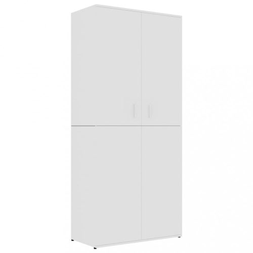 Cipőpolcok és -állványok, vidaXL fehér szerelt fa cipősszekrény 80 x 39 x 178 cm
