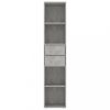 Könyvespolcok, állópolcok, vidaXL betonszürke szerelt fa könyvszekrény 36 x 30 x 171 cm