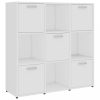 Könyvespolcok, állópolcok, vidaXL fehér szerelt fa könyvszekrény 90 x 30 x 90 cm