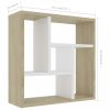 Fali polcok és párkányok, vidaXL fehér és sonoma tölgy szerelt fa fali polc 45,1 x 16 x 45,1
