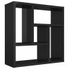 Fali polcok és párkányok, vidaXL magasfényű fekete forgácslap fali polc 45,1 x 16 x 45,1 cm