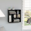 Fali polcok és párkányok, vidaXL magasfényű fekete forgácslap fali polc 45,1 x 16 x 45,1 cm