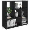 Fali polcok és párkányok, vidaXL magasfényű fekete forgácslap fali polc 45,1 x 16 x 45,1 cm