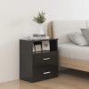Éjjeliszekrények, vidaXL 2 db magasfényű fekete éjjeliszekrény 50 x 32 x 60 cm