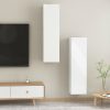 Nappali bútorok, vidaXL 2 db magasfényű fehér szerelt fa TV-szekrény 30,5 x 30 x 110 cm