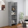 Könyvespolcok, állópolcok, vidaXL betonszürke szerelt fa könyvszekrény 60 x 35 x 180 cm