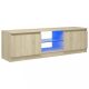 Nappali bútorok, vidaXL sonoma tölgy színű TV-szekrény LED lámpákkal 120x30x36 cm