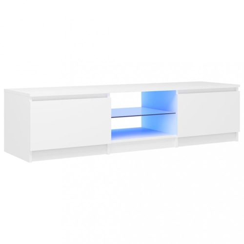 Nappali bútorok, vidaXL fehér TV-szekrény LED lámpákkal 140 x 40 x 36 cm