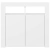 Büfé- és tálalóasztalok, vidaXL fehér tálalószekrény LED-világítással 80 x 35 x 75 cm