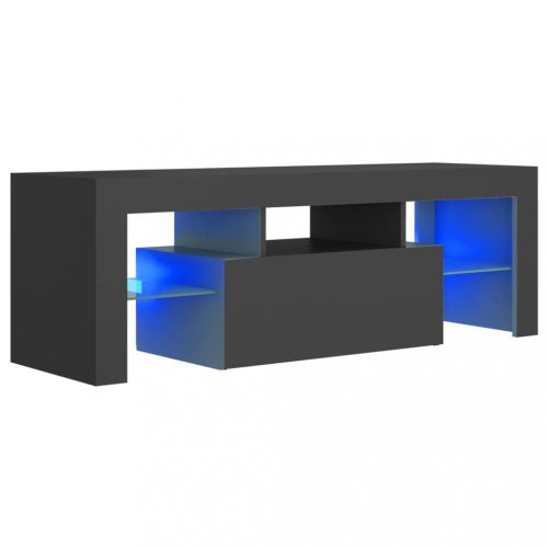 Nappali bútorok, vidaXL szürke TV-szekrény LED-világítással 120 x 35 x 40 cm