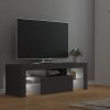Nappali bútorok, vidaXL szürke TV-szekrény LED-világítással 120 x 35 x 40 cm