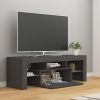 Nappali bútorok, vidaXL magasfényű szürke TV-szekrény LED-lámpákkal 120 x 35 x 40 cm