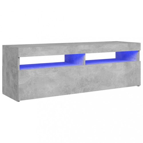 Nappali bútorok, vidaXL betonszürke TV-szekrény LED-lámpákkal 120 x 35 x 40 cm