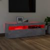 Nappali bútorok, vidaXL betonszürke TV-szekrény LED-lámpákkal 120 x 35 x 40 cm