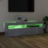 Nappali bútorok, vidaXL betonszürke TV-szekrény LED-lámpákkal 120 x 35 x 40 cm