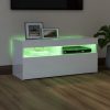 Nappali bútorok, vidaXL magasfényű fehér TV-szekrény LED lámpákkal 90x35x40 cm