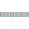 Nappali bútorok, vidaXL 3 db betonszürke függő TV-szekrény 60 x 30 x 30 cm