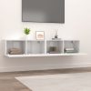 Nappali bútorok, vidaXL 2 db magasfényű fehér szerelt fa TV-szekrény 80x30x30 cm