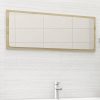 Fürdőszobai pipereasztalok, 804633 vidaXL Bathroom Mirror Sonoma Oak 100x1,5x37 cm Chipboard
