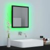 Fürdőszobai pipereasztalok, vidaXL fekete akril LED-es fürdőszobai tükör 40 x 8,5 x 37 cm