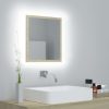 Fürdőszobai pipereasztalok, vidaXL sonoma tölgy akril LED-es fürdőszobai tükör 40x8,5x37 cm