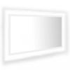 Fürdőszobai pipereasztalok, vidaXL fehér akril LED-es fürdőszobai tükör 80 x 8,5 x 37 cm