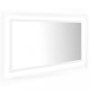 Fürdőszobai pipereasztalok, vidaXL fehér akril LED-es fürdőszobai tükör 90 x 8,5 x 37 cm