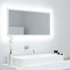 Fürdőszobai pipereasztalok, vidaXL fehér akril LED-es fürdőszobai tükör 90 x 8,5 x 37 cm