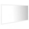 Fürdőszobai pipereasztalok, vidaXL fehér akril LED-es fürdőszobai tükör 90 x 8,5 x 37 cm