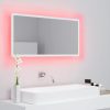 Fürdőszobai pipereasztalok, vidaXL fehér akril LED-es fürdőszobai tükör 90 x 8,5 x 37 cm