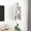 Nappali bútorok, vidaXL magasfényű fehér szerelt fa fali TV-szekrény 37 x 37 x 72 cm