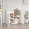 Büfé- és tálalóasztalok, vidaXL magasfényű fehér szerelt fa tálalószekrény 80 x 36 x 75