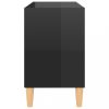 Nappali bútorok, vidaXL magasfényű fekete TV-szekrény tömör falábakkal 69,5x30x50 cm
