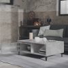 Dohányzóasztalok, vidaXL betonszürke szerelt fa dohányzóasztal 90 x 60 x 35 cm