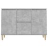 Büfé- és tálalóasztalok, vidaXL betonszürke szerelt fa tálalószekrény 101 x 35 x 70 cm