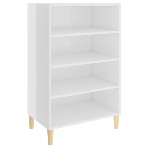 Büfé- és tálalóasztalok, vidaXL magasfényű fehér szerelt fa tálalószekrény 57 x 35 x 90