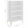 Büfé- és tálalóasztalok, vidaXL magasfényű fehér szerelt fa tálalószekrény 57 x 35 x 90