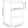 Éjjeliszekrények, vidaXL 2 db betonszürke szerelt fa éjjeliszekrény 40 x 35 x 62,5 cm