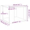 Dohányzóasztalok, vidaXL betonszürke szerelt fa dohányzóasztal 40 x 40 x 30 cm