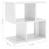 Éjjeliszekrények, vidaXL 2 db magasfényű fehér szerelt fa éjjeliszekrény 50x30x51,5cm