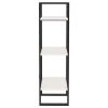 Könyvespolcok, állópolcok, vidaXL 3-szintes fehér tömör fenyőfa könyvszekrény 40 x 30 x 105