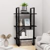Könyvespolcok, állópolcok, vidaXL fekete forgácslap tárolópolc 60 x 30 x 105 cm