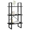 Könyvespolcok, állópolcok, vidaXL fekete forgácslap tárolópolc 60 x 30 x 105 cm