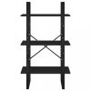 Könyvespolcok, állópolcok, vidaXL fekete forgácslap tárolópolc 60 x 30 x 105 cm
