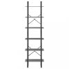 Könyvespolcok, állópolcok, vidaXL szürke tömör fenyőfa tárolópolc 60 x 30 x 210 cm