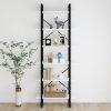 Könyvespolcok, állópolcok, vidaXL fehér szerelt fa magasszekrény 80 x 30 x 210 cm